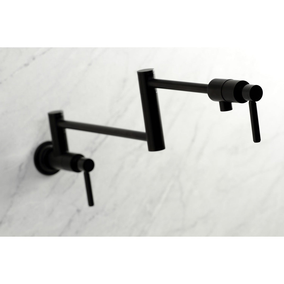 Concord Wall Mount Pot Filler Faucet in Matte Black