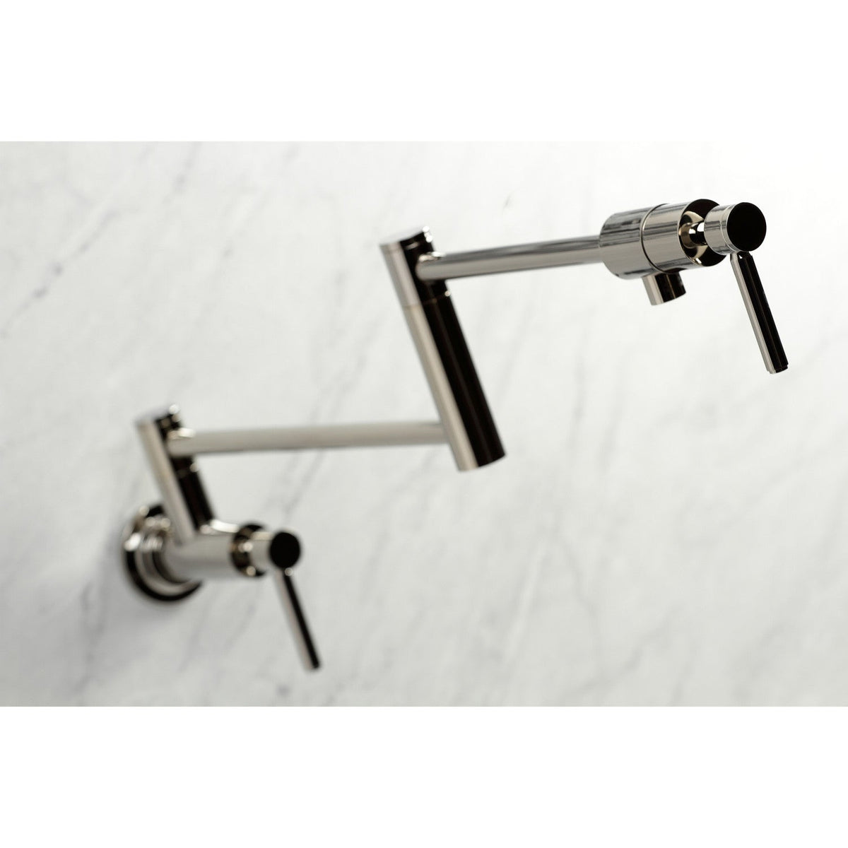 Concord Wall Mount Pot Filler Faucet in Polished Nickel