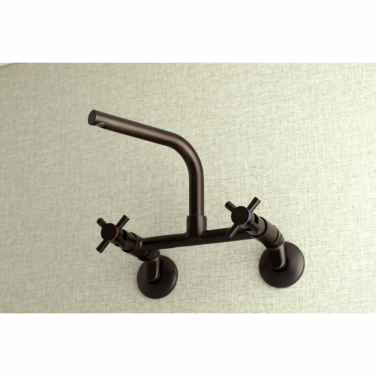 Concord Double-Handle Wall-Mount Bridge Kitchen Faucet in Oil Rubbed Bronze