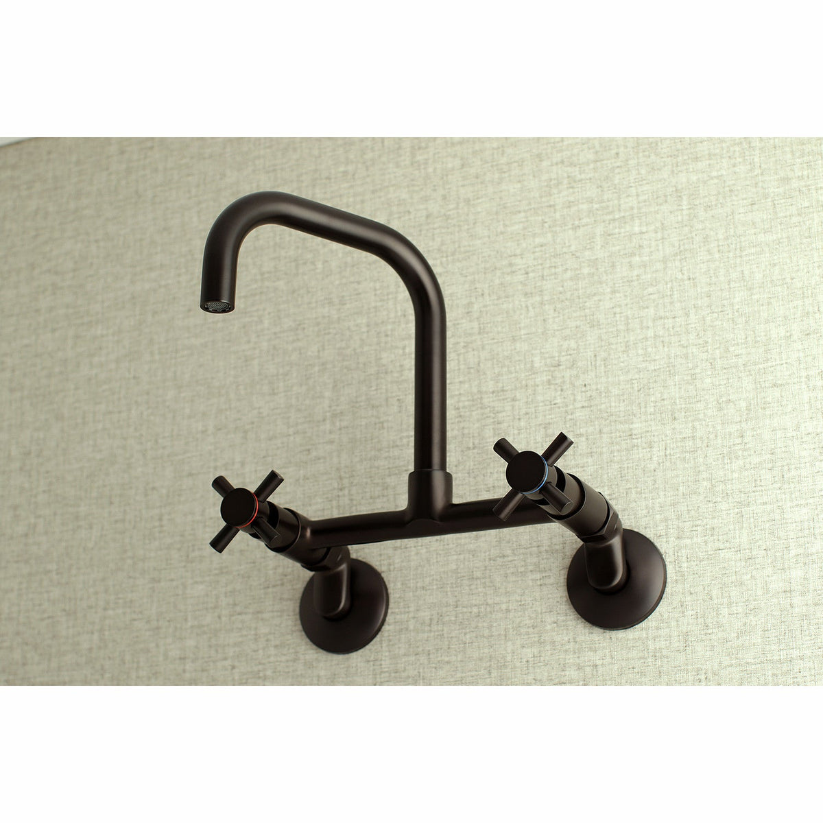 Concord Double-Handle Wall-Mount Bridge Kitchen Faucet in Oil Rubbed Bronze