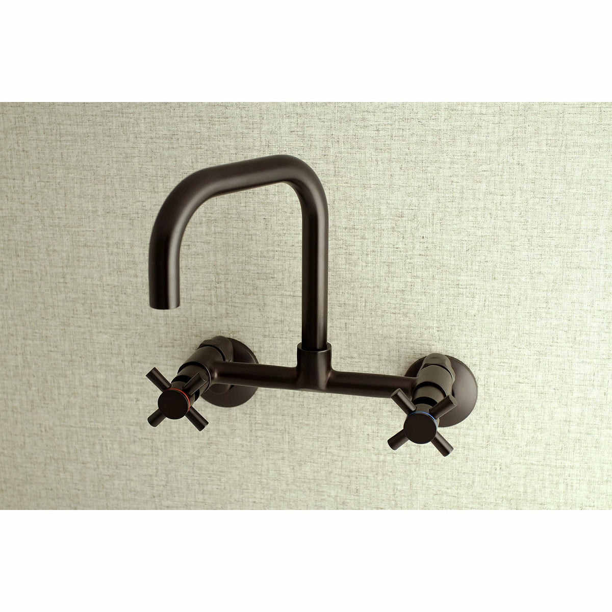 Concord Double-Handle Wall-Mount Bridge Kitchen Faucet in Oil Rubbed Bronze