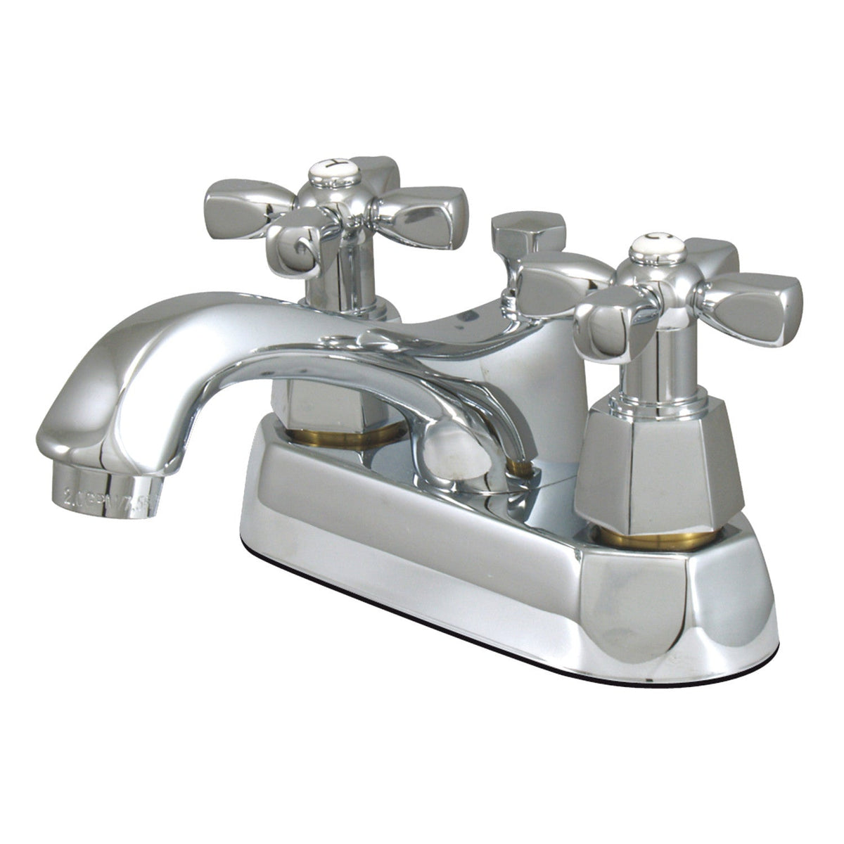 Metropolitan Double-Handle 4" Centerset Bathroom Faucet with Brass Pop-Up in Polished Chrome