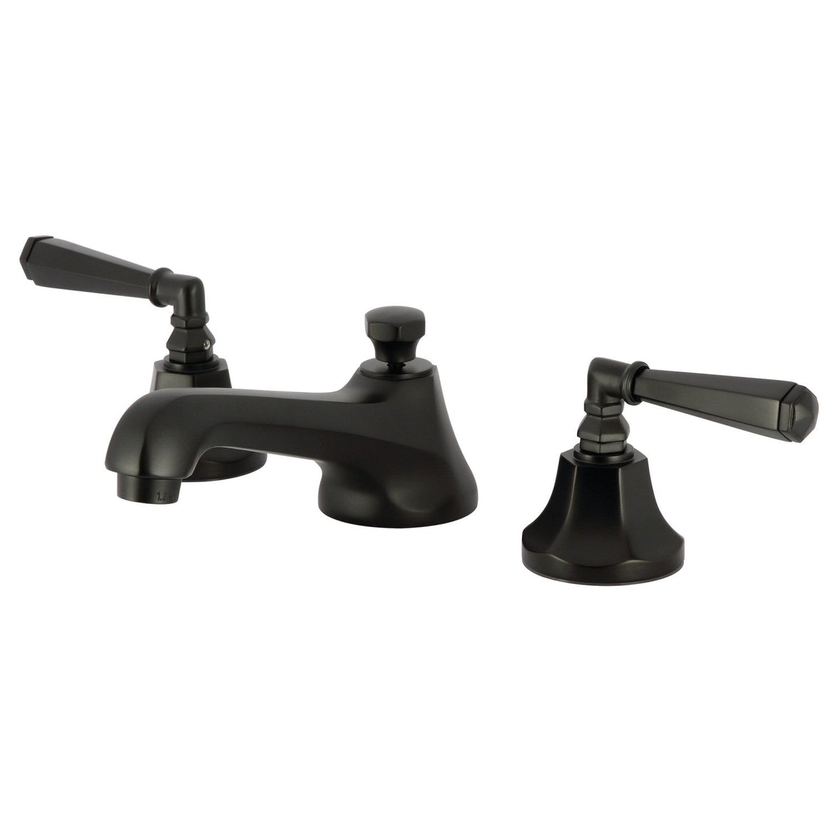 Metropolitan Widespread Bathroom Faucet with Brass Pop-Up in Matte Black