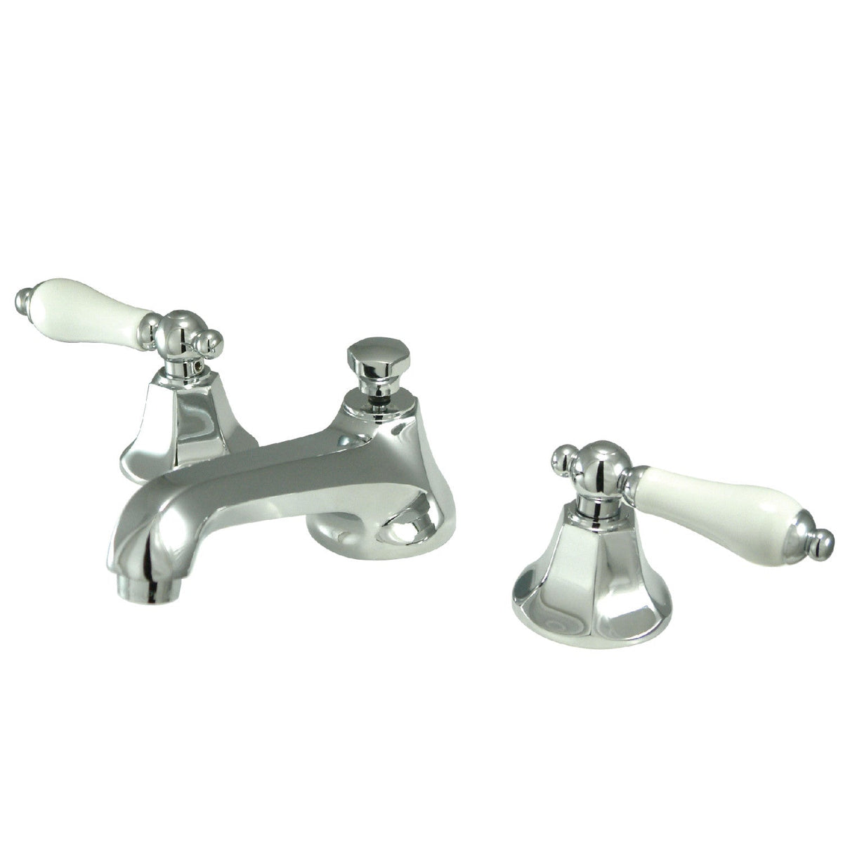 Metropolitan Widespread Bathroom Faucet with Brass Pop-Up in Polished Chrome