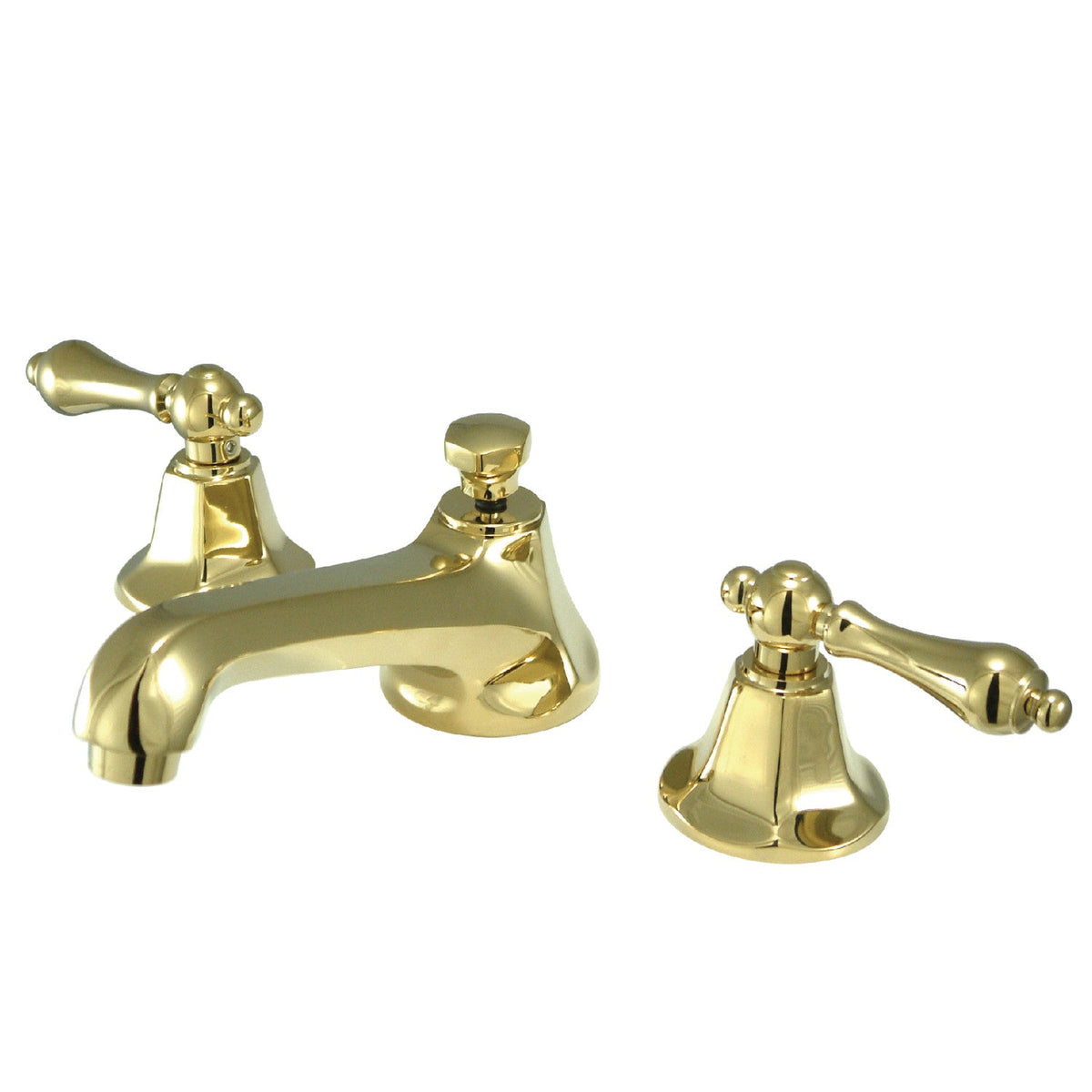 Metropolitan Widespread Bathroom Faucet with Brass Pop-Up in Polished Brass