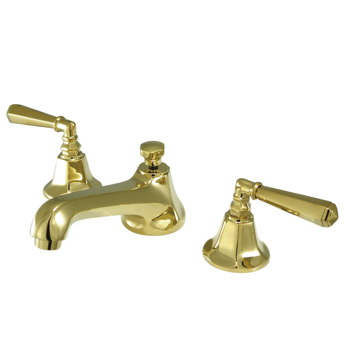 Metropolitan Widespread Bathroom Faucet with Brass Pop-Up in Polished Brass
