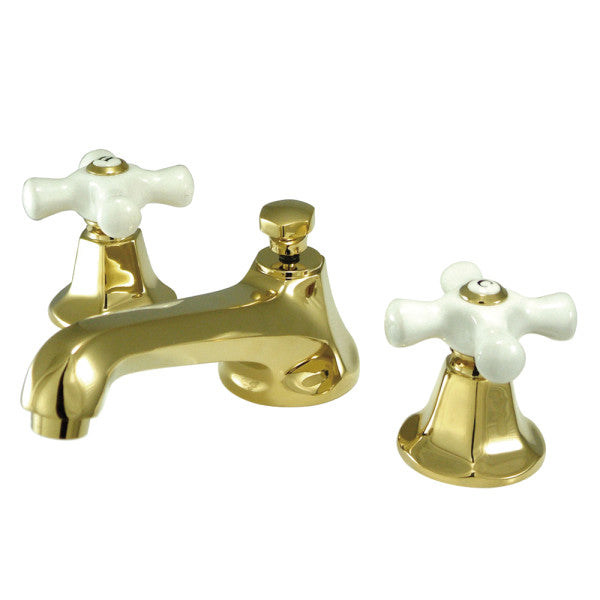 Metropolitan Widespread Bathroom Faucet with Brass Pop-Up in Polished Brass