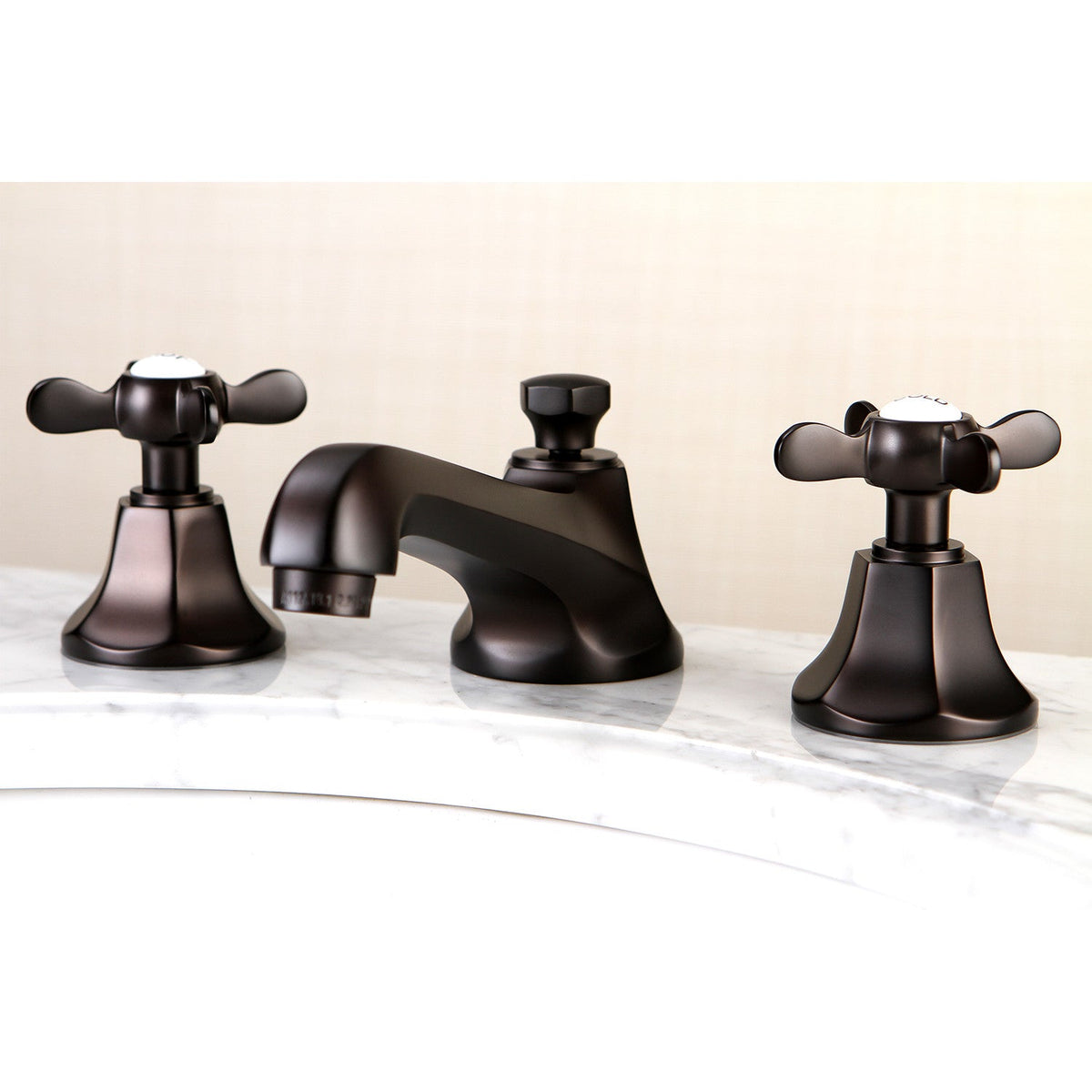 Essex Widespread Bathroom Faucet with Brass Pop-Up in Oil Rubbed Bronze