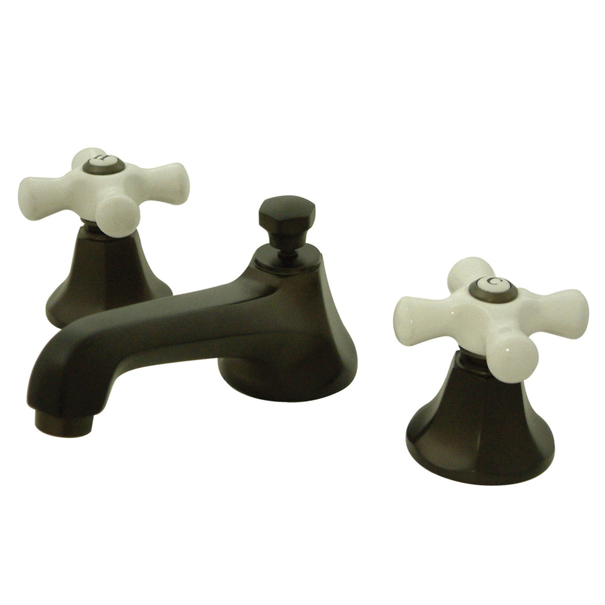 Metropolitan Widespread Bathroom Faucet with Brass Pop-Up in Oil Rubbed Bronze