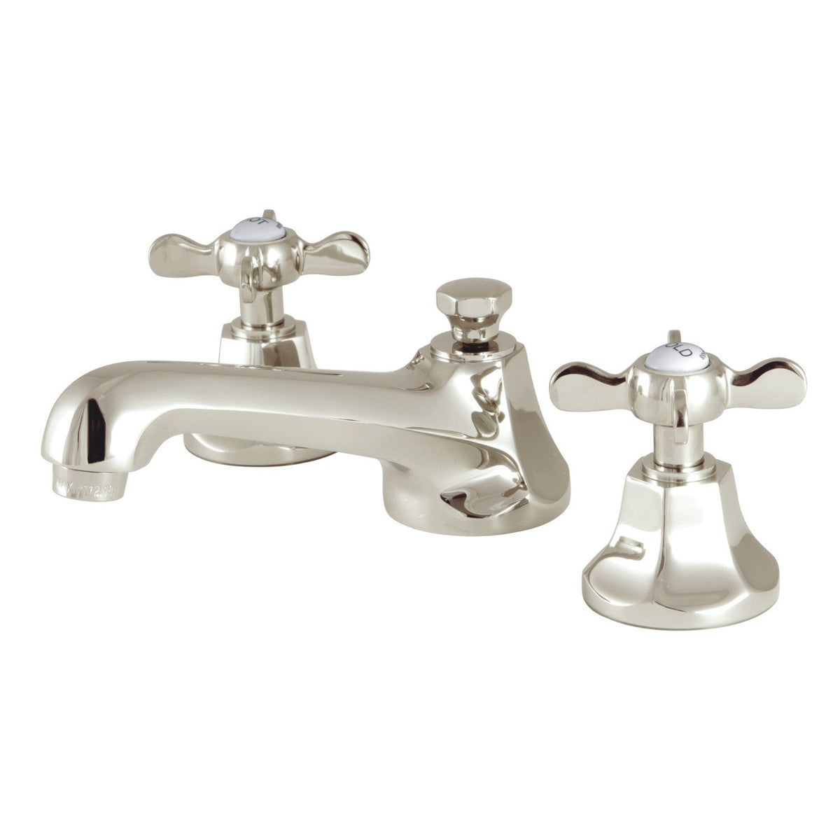 Essex Widespread Bathroom Faucet with Brass Pop-Up in Polished Nickel