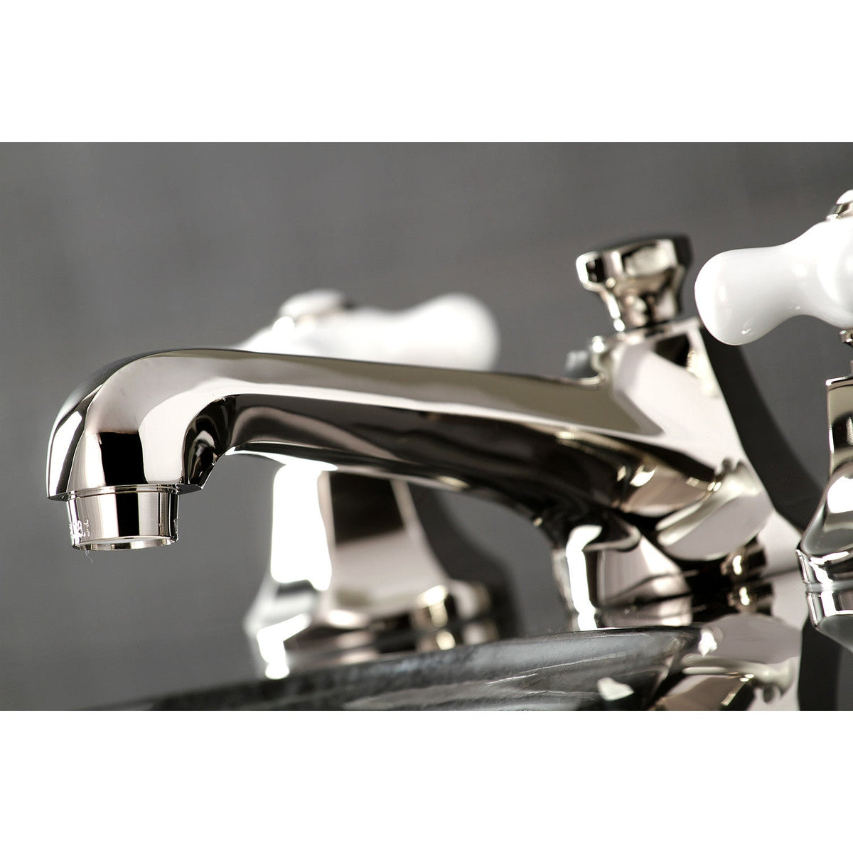Metropolitan Widespread Bathroom Faucet with Brass Pop-Up in Polished Nickel
