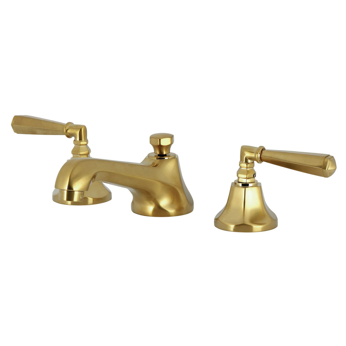 Metropolitan Widespread Bathroom Faucet with Brass Pop-Up in Brushed Brass
