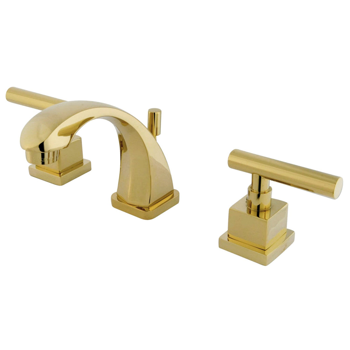 Claremont Widespread Bathroom Faucet with Brass Pop-Up in Polished Brass
