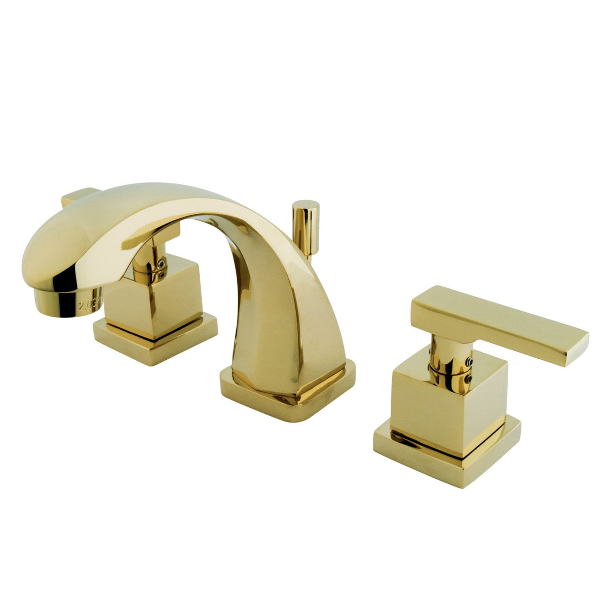 Executive Widespread Bathroom Faucet with Brass Pop-Up in Polished Brass