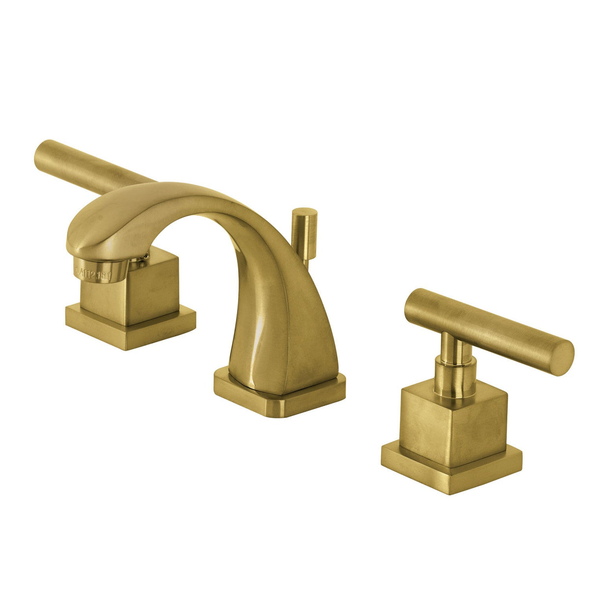 Claremont Widespread Bathroom Faucet with Brass Pop-Up in Brushed Brass