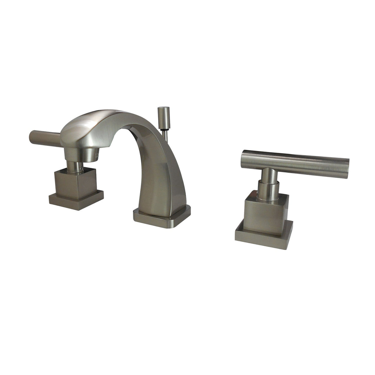 Claremont Widespread Bathroom Faucet with Brass Pop-Up in Brushed Nickel
