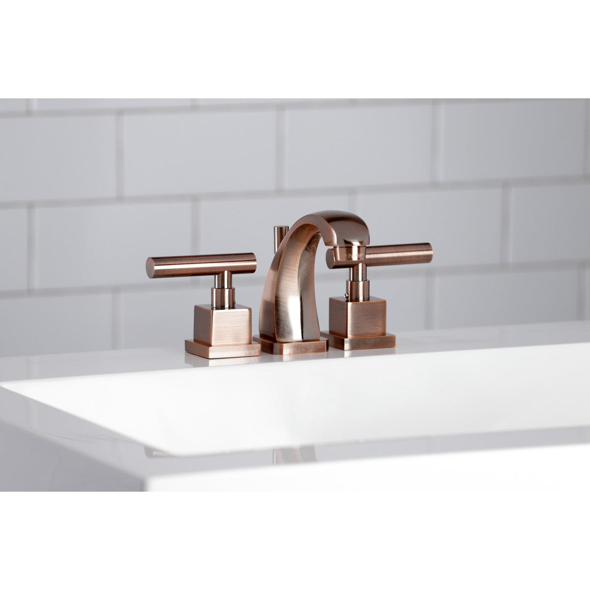 Claremont Widespread Bathroom Faucet with Brass Pop-Up in Antique Copper