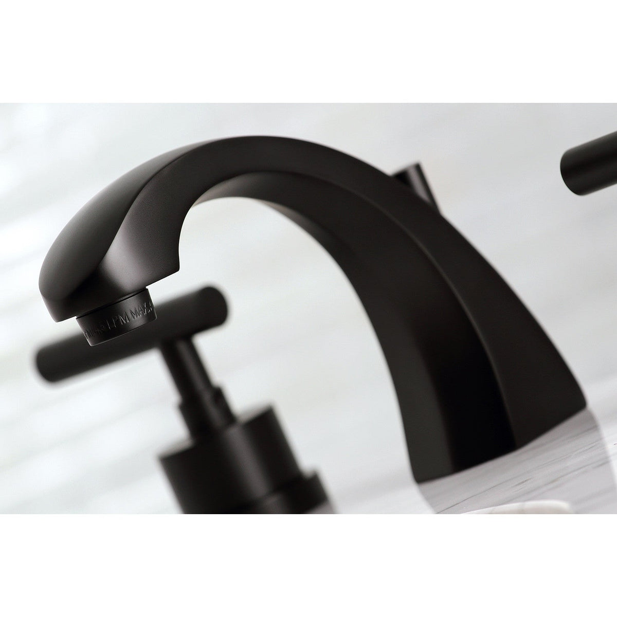 Manhattan Widespread Bathroom Faucet with Brass Pop-Up in Matte Black