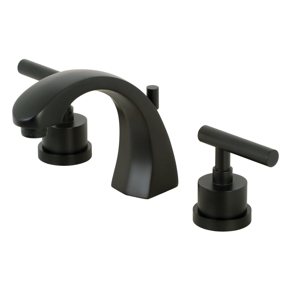Manhattan Widespread Bathroom Faucet with Brass Pop-Up in Matte Black