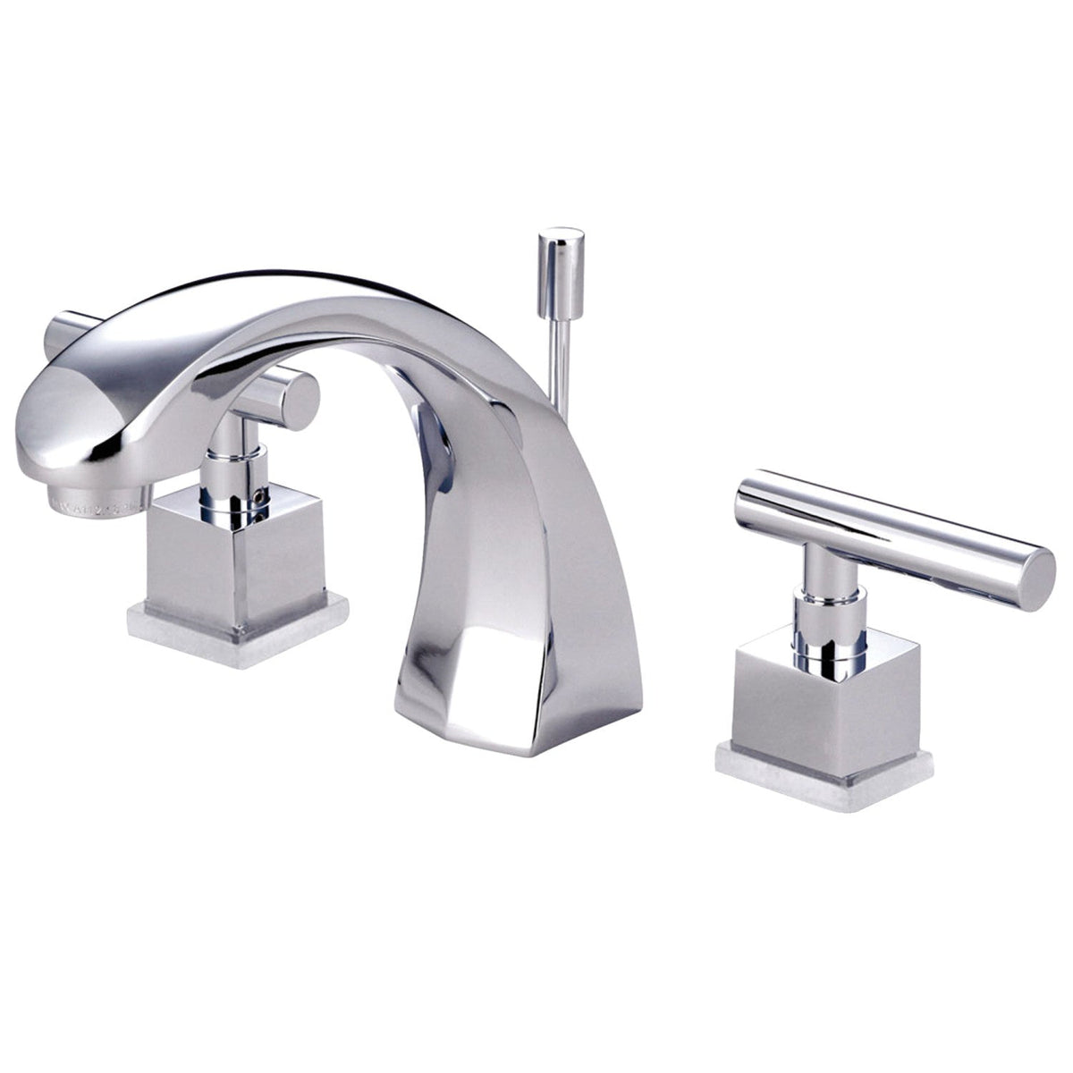 Claremont Widespread Bathroom Faucet with Brass Pop-Up in Polished Chrome