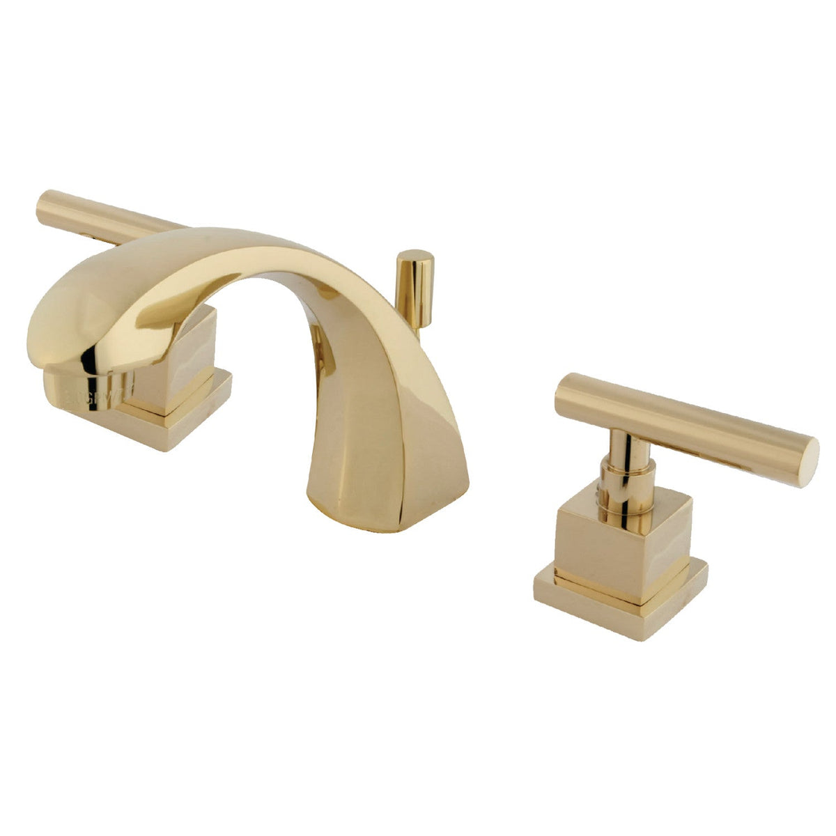 Claremont Widespread Bathroom Faucet with Brass Pop-Up in Polished Brass