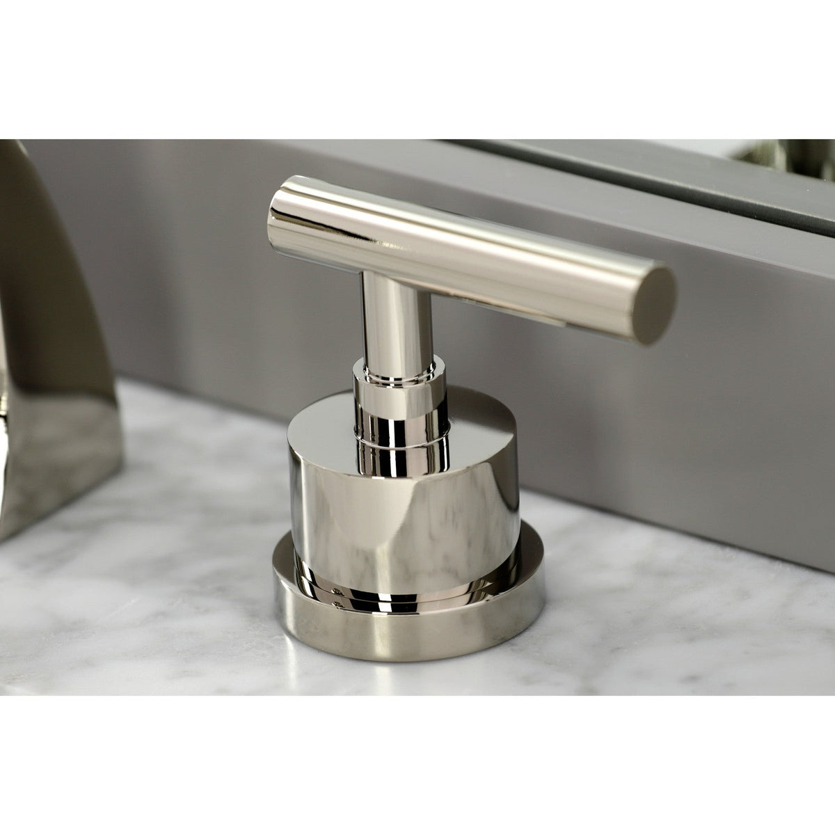 Manhattan Widespread Bathroom Faucet with Brass Pop-Up in Polished Nickel