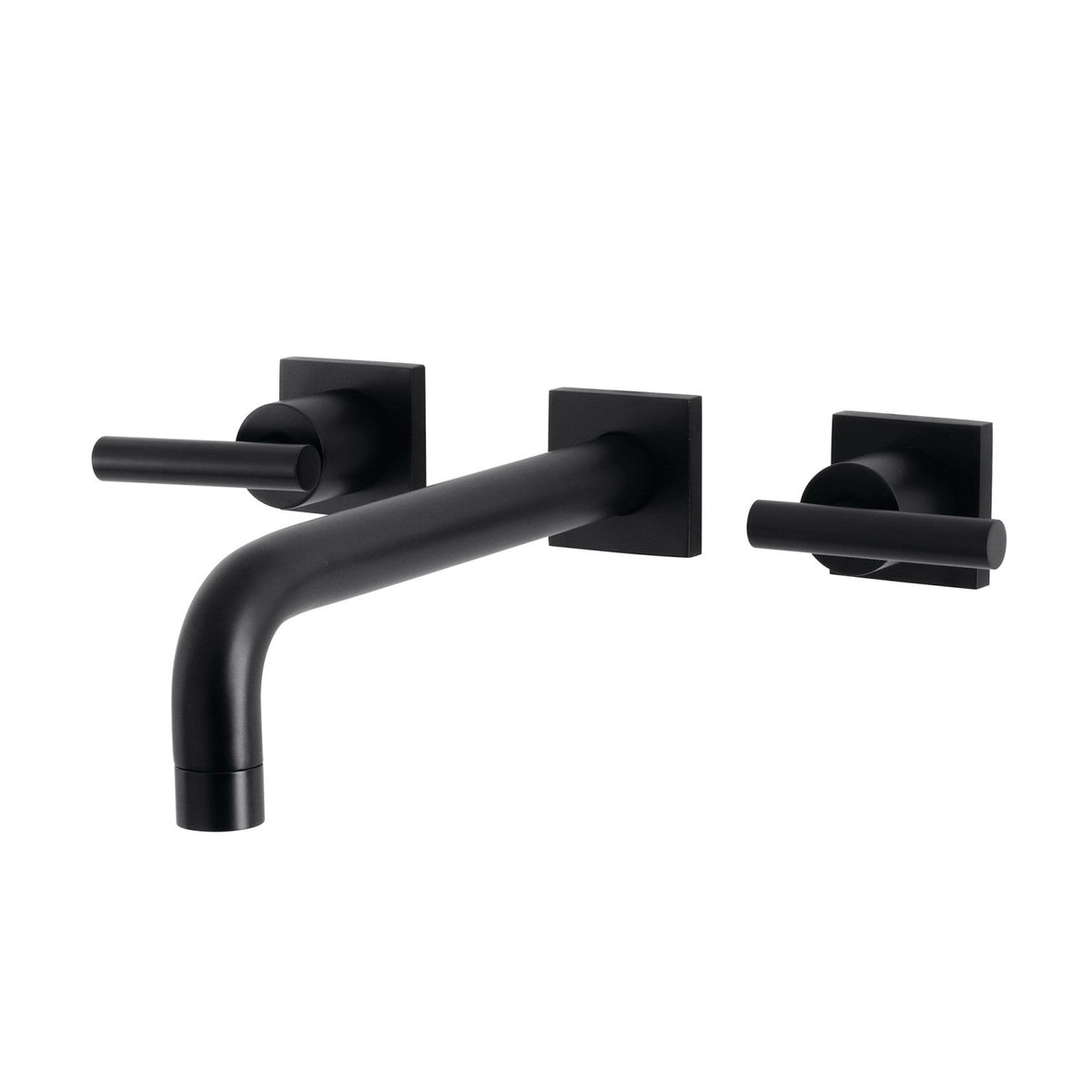 Manhattan Two-Handle Wall Mount Roman Tub Faucet in Matte Black