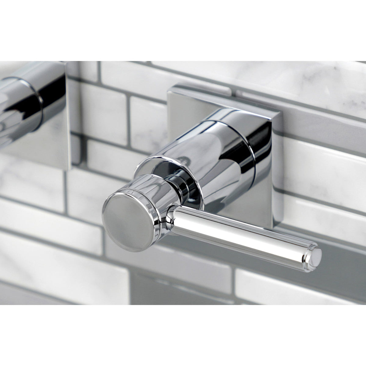 Concord Two-Handle Wall Mount Roman Tub Faucet in Polished Chrome