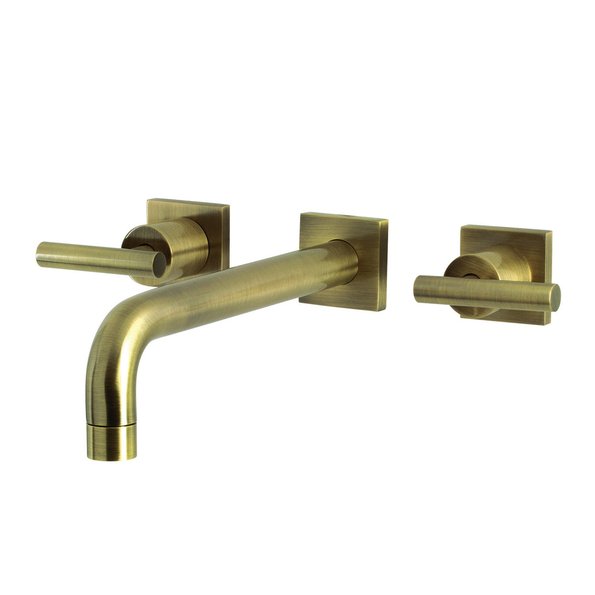 Manhattan Two-Handle Wall Mount Roman Tub Faucet in Antique Brass