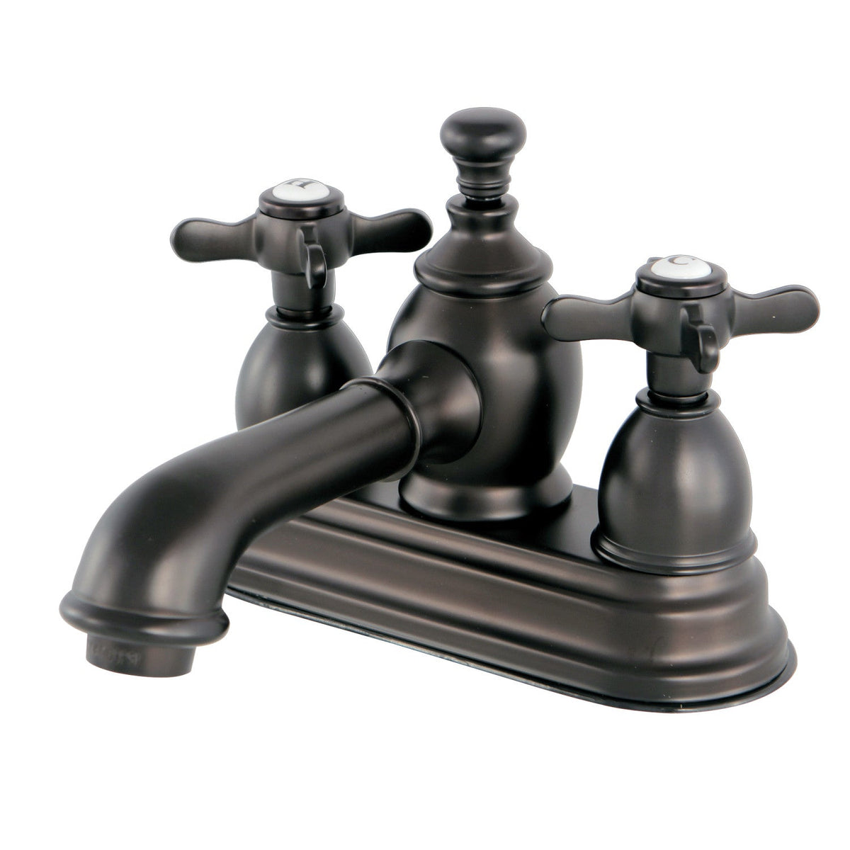 Essex Double-Handle 4" Centerset Bathroom Faucet with Brass Pop-Up in Oil Rubbed Bronze
