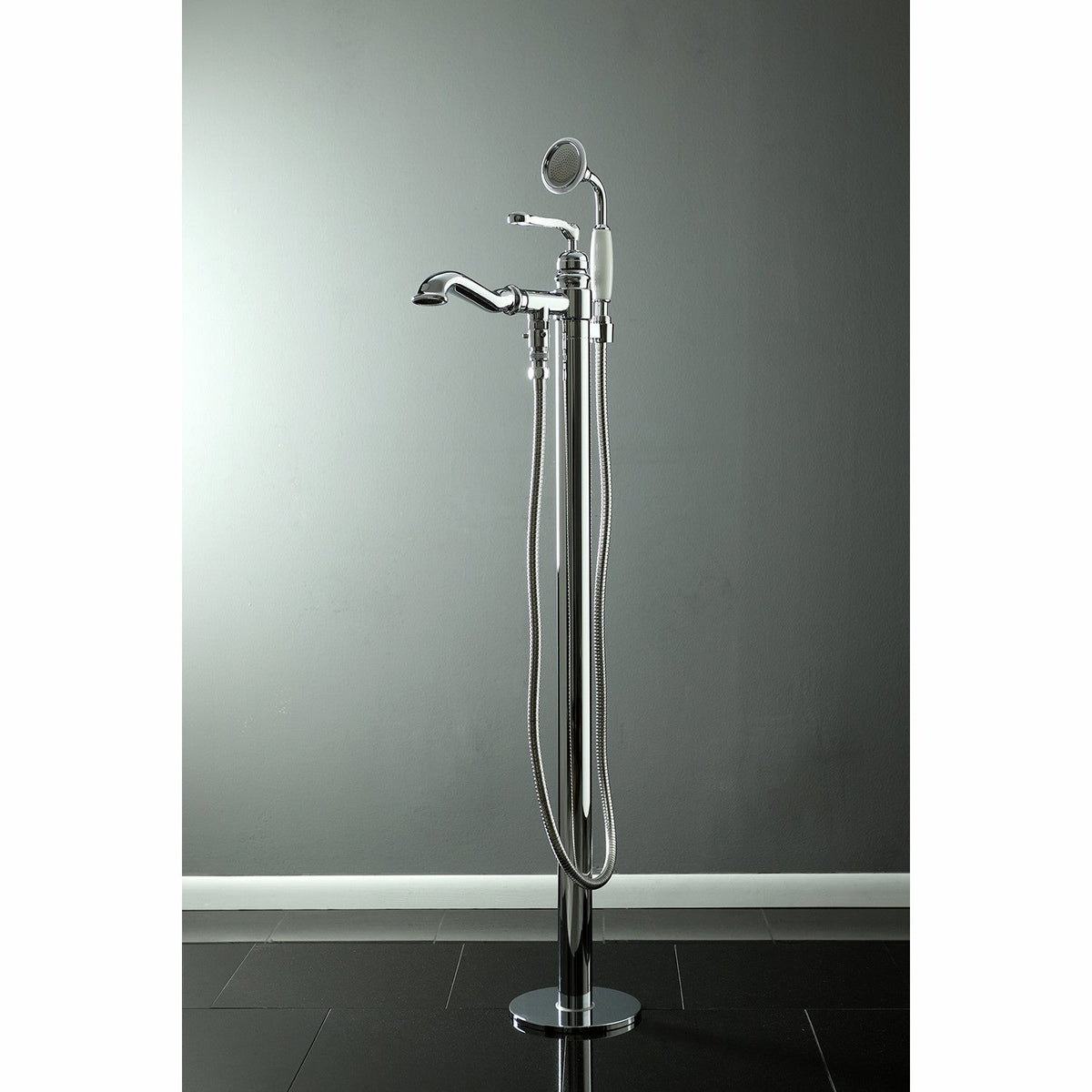 Royale Freestanding Tub Faucet with Hand Shower in Polished Chrome