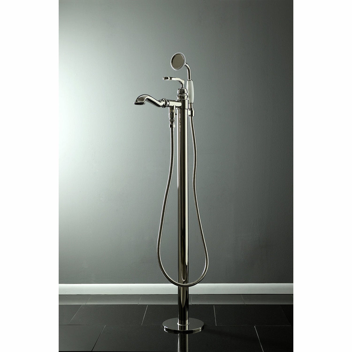 Royale Freestanding Tub Faucet with Hand Shower in Polished Nickel