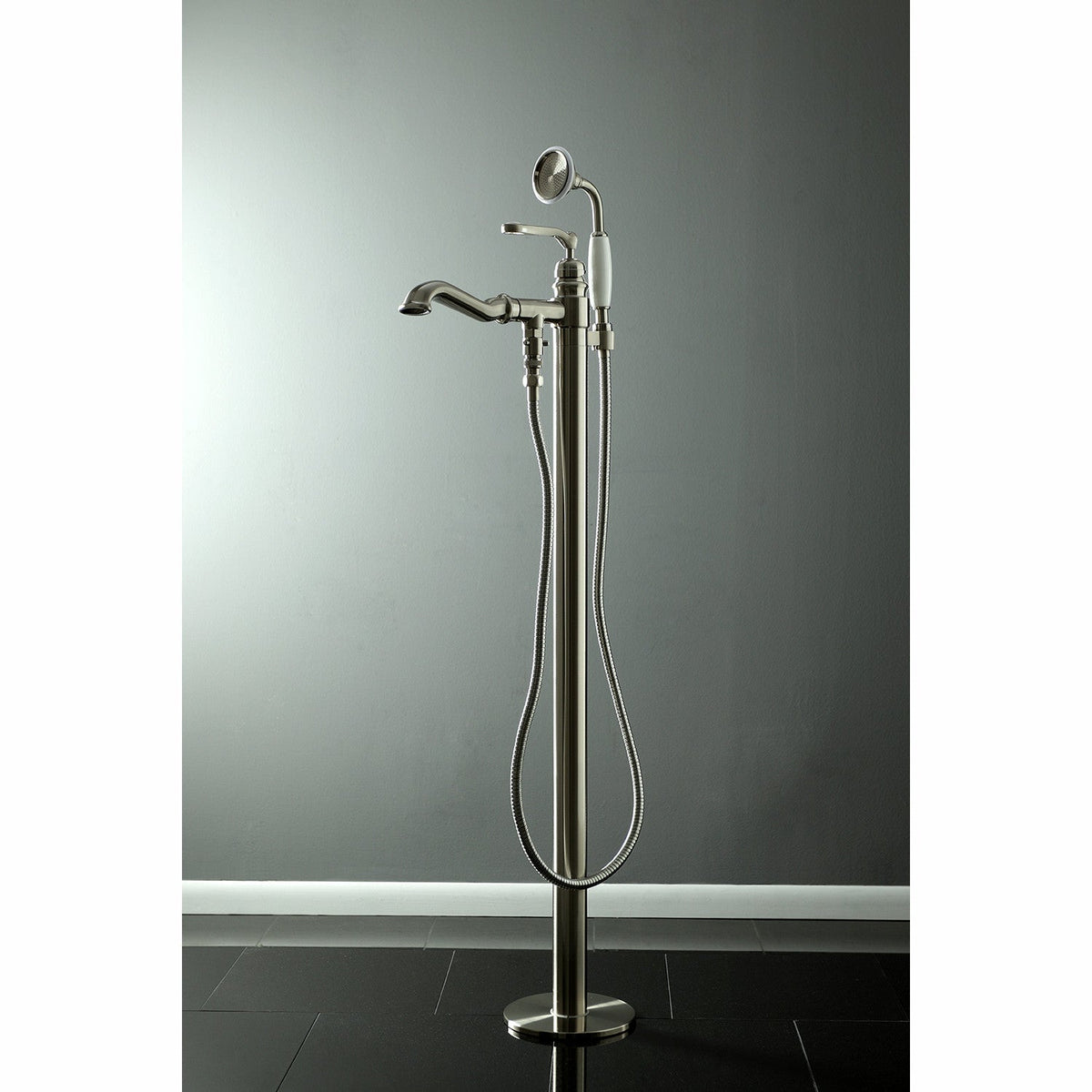 Royale Freestanding Tub Faucet with Hand Shower in Brushed Nickel