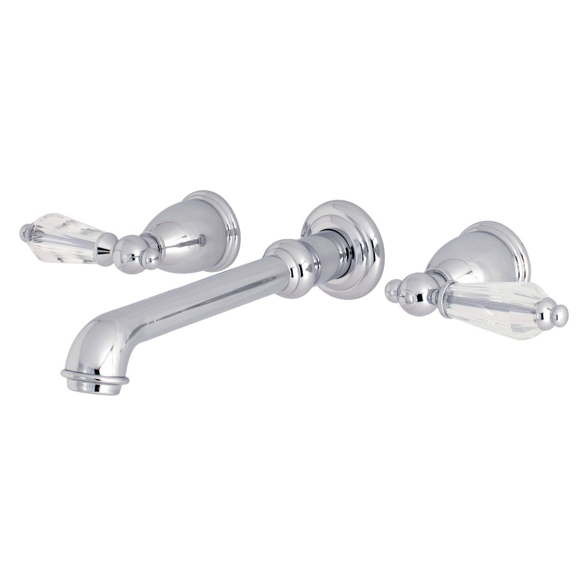 Wilshire Two-Handle Wall Mount Roman Tub Faucet in Polished Chrome