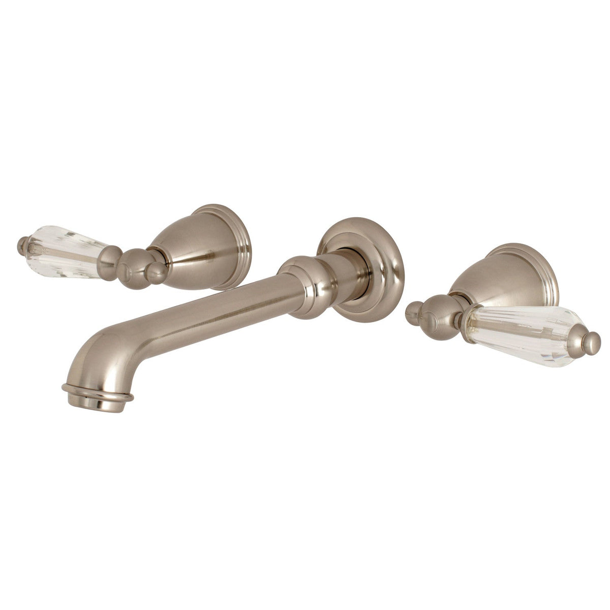 Wilshire Two-Handle Wall Mount Roman Tub Faucet in Brushed Nickel