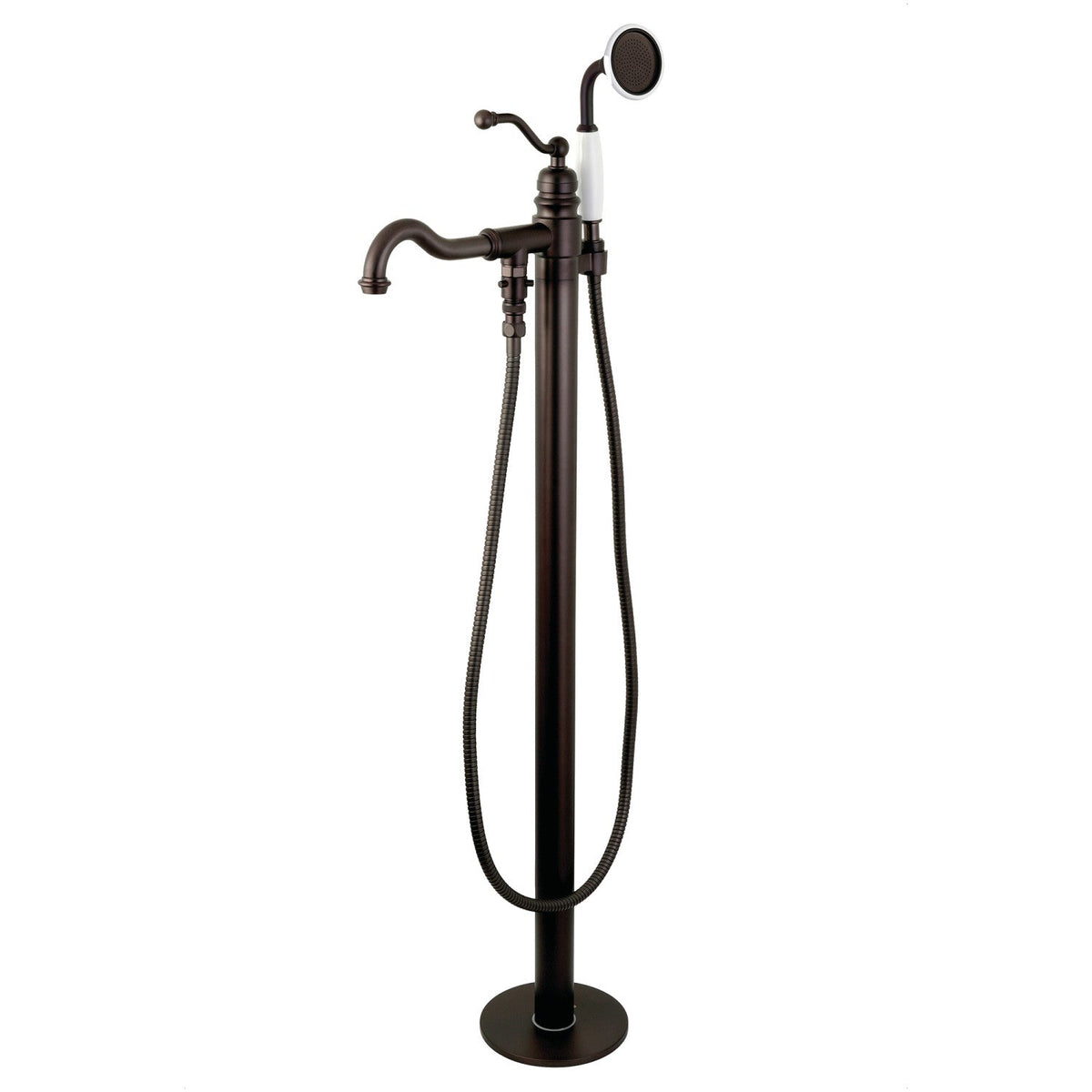 English Country Freestanding Tub Faucet with Hand Shower in Oil Rubbed Bronze
