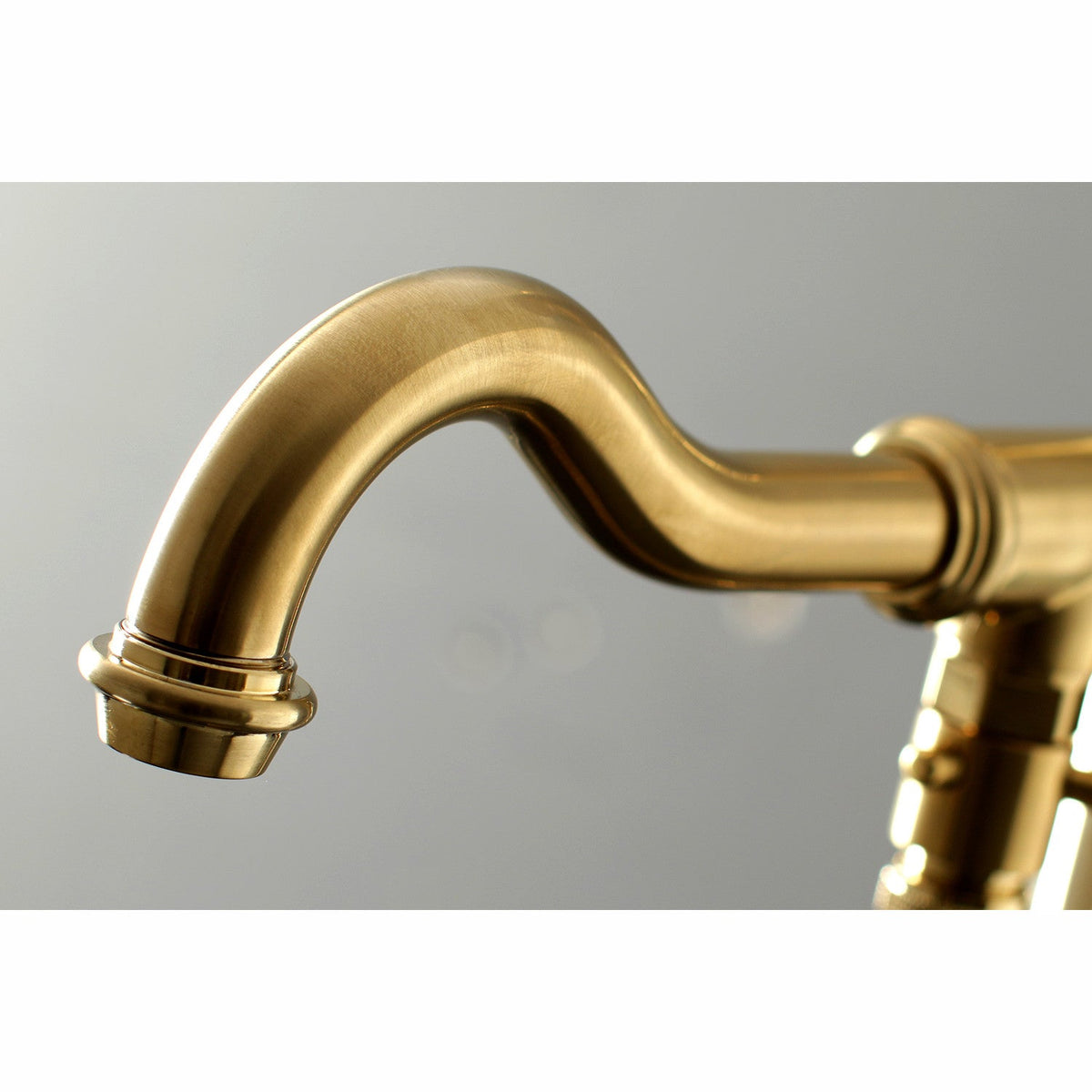 English Country Freestanding Tub Faucet with Hand Shower in Brushed Brass