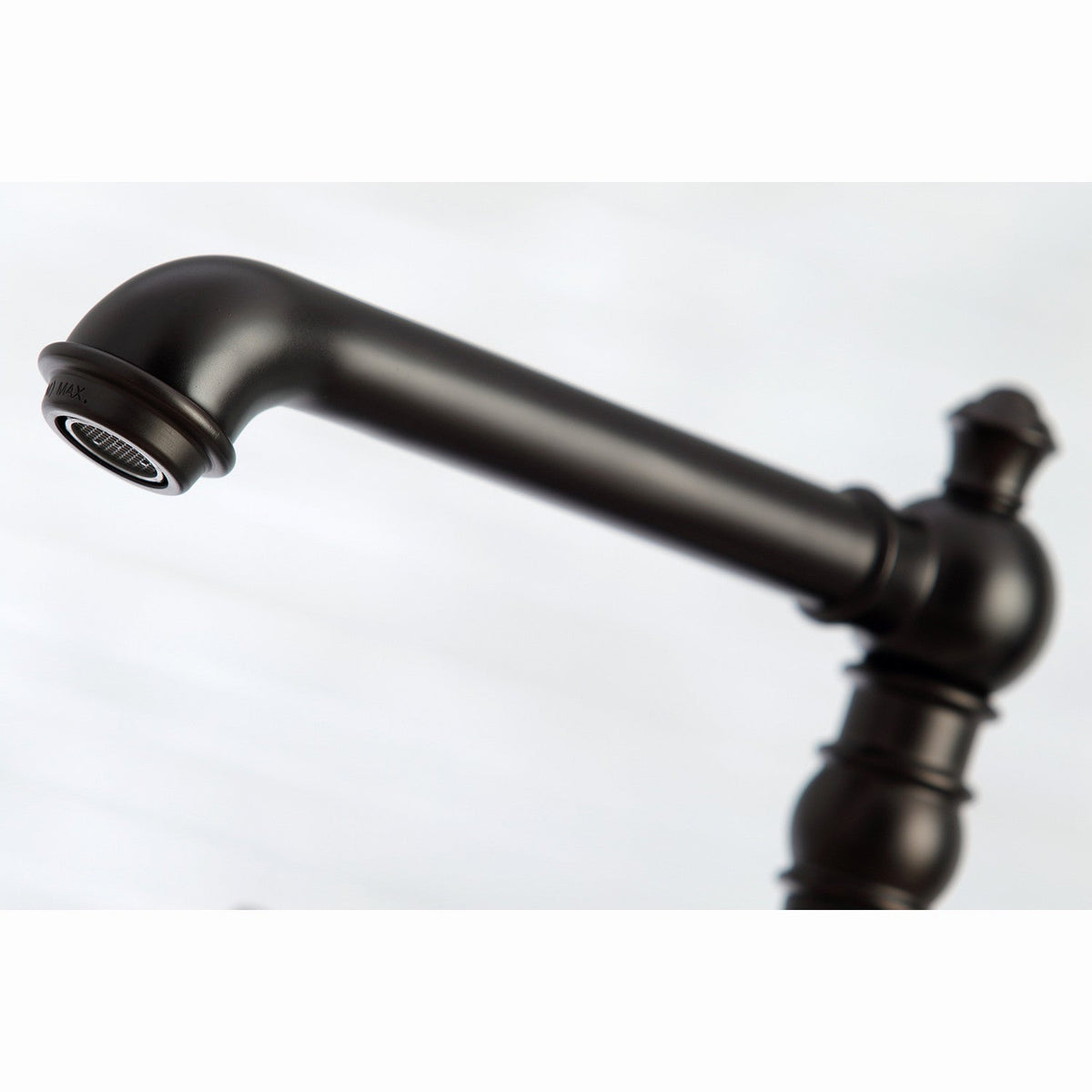 English Country Bridge Kitchen Faucet with Brass Side Sprayer in Oil Rubbed Bronze