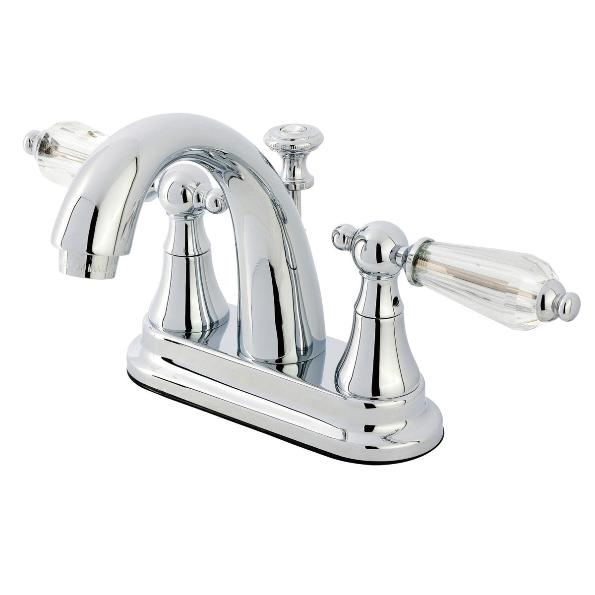 Wilshire Double-Handle 4" Centerset Bathroom Faucet with Brass Pop-Up in Polished Chrome