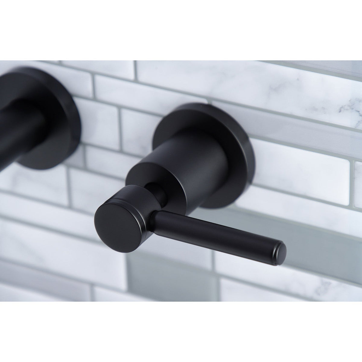 Concord Two-Handle Wall Mount Roman Tub Faucet in Matte Black