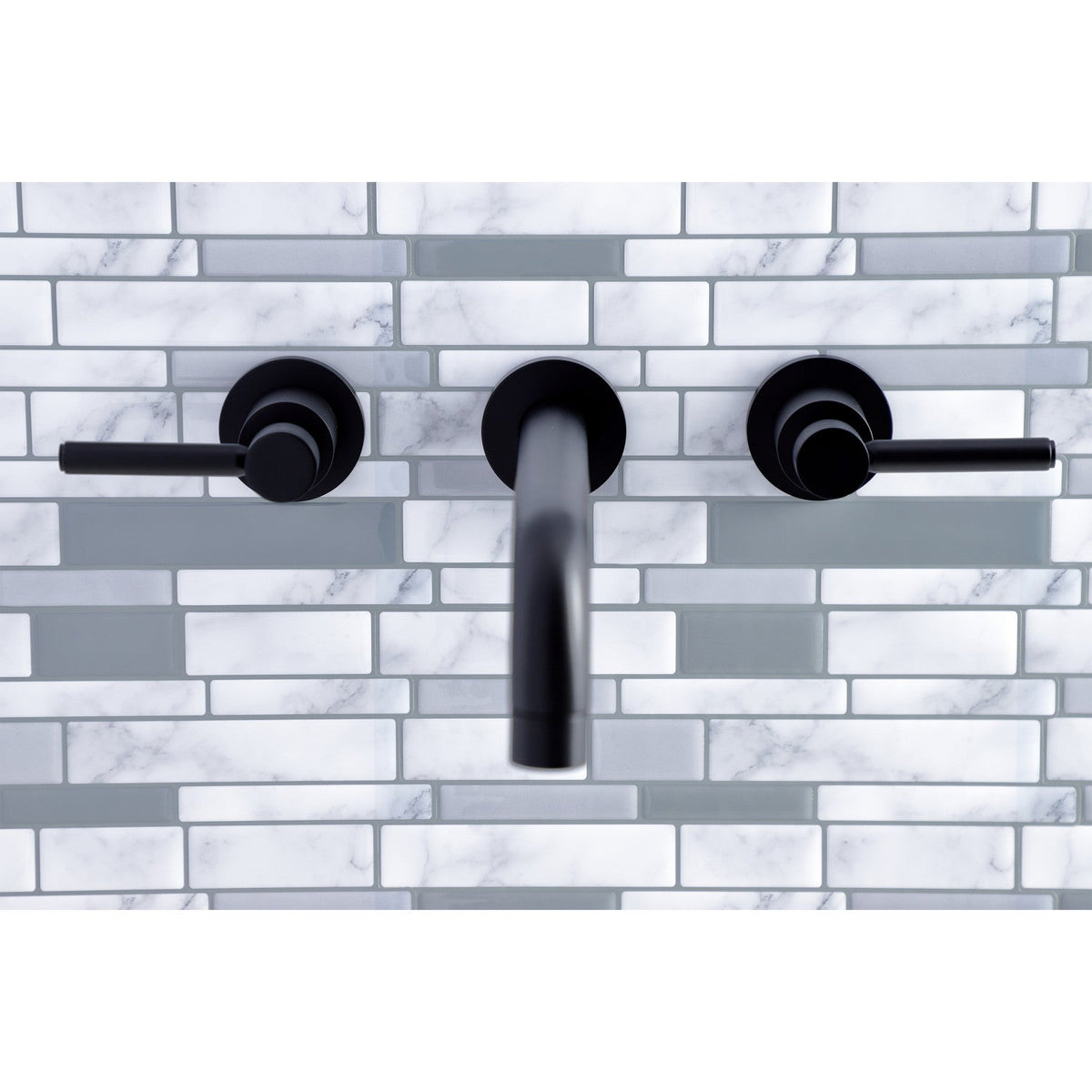 Concord Two-Handle Wall Mount Roman Tub Faucet in Matte Black