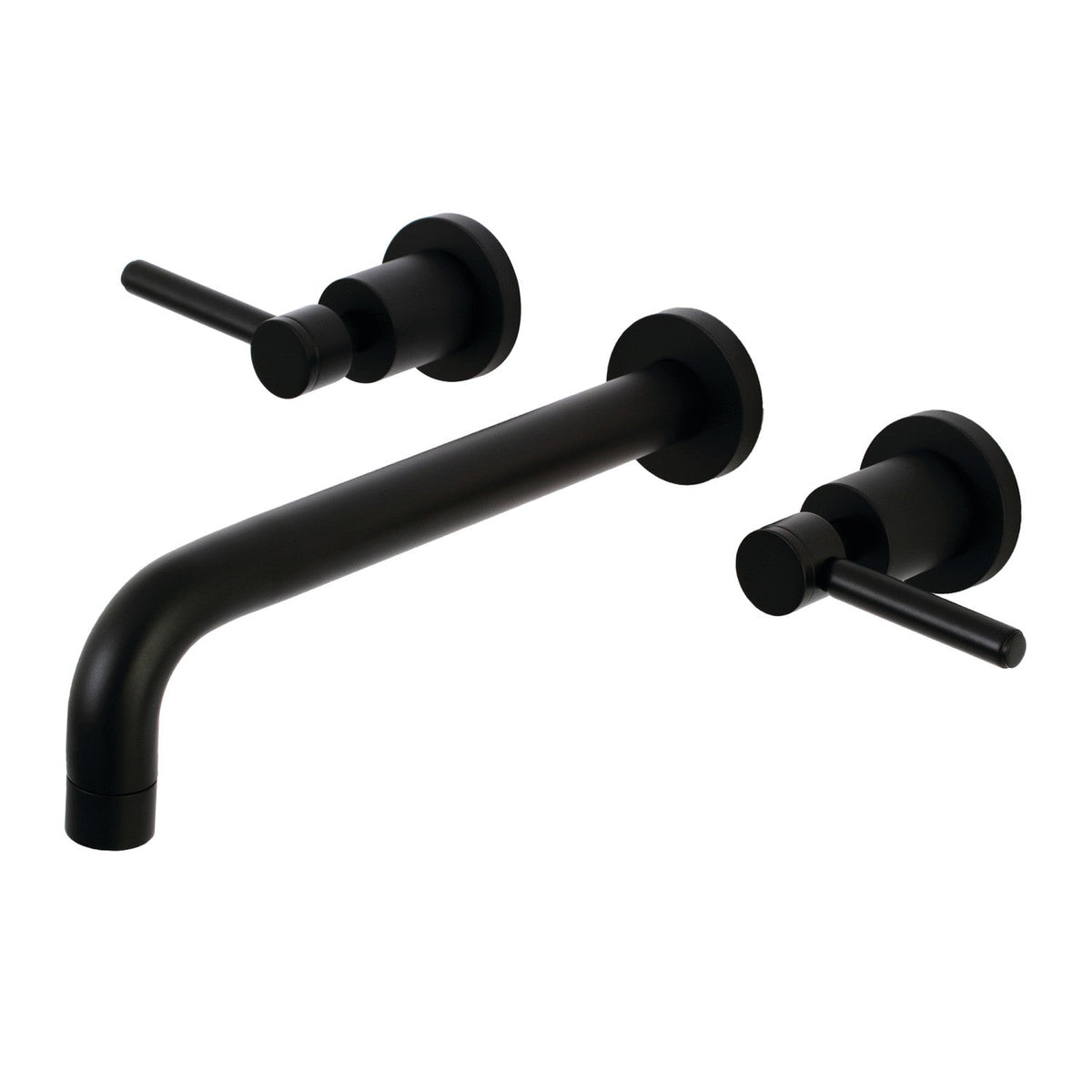Concord Two-Handle Wall Mount Roman Tub Faucet in Matte Black