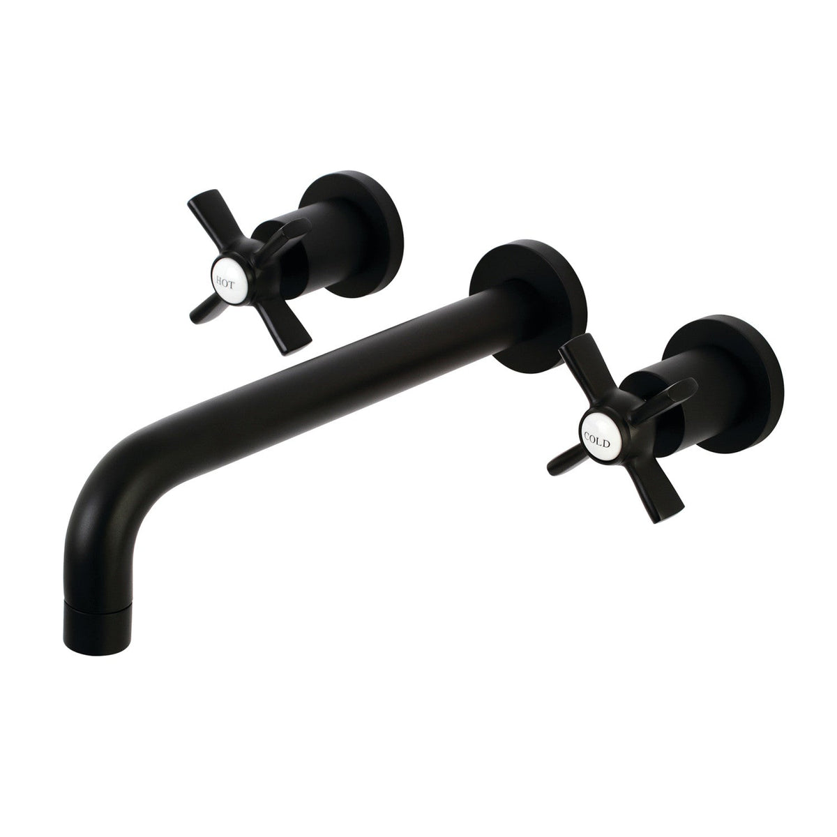 Millennium Two-Handle Wall Mount Roman Tub Faucet in Matte Black