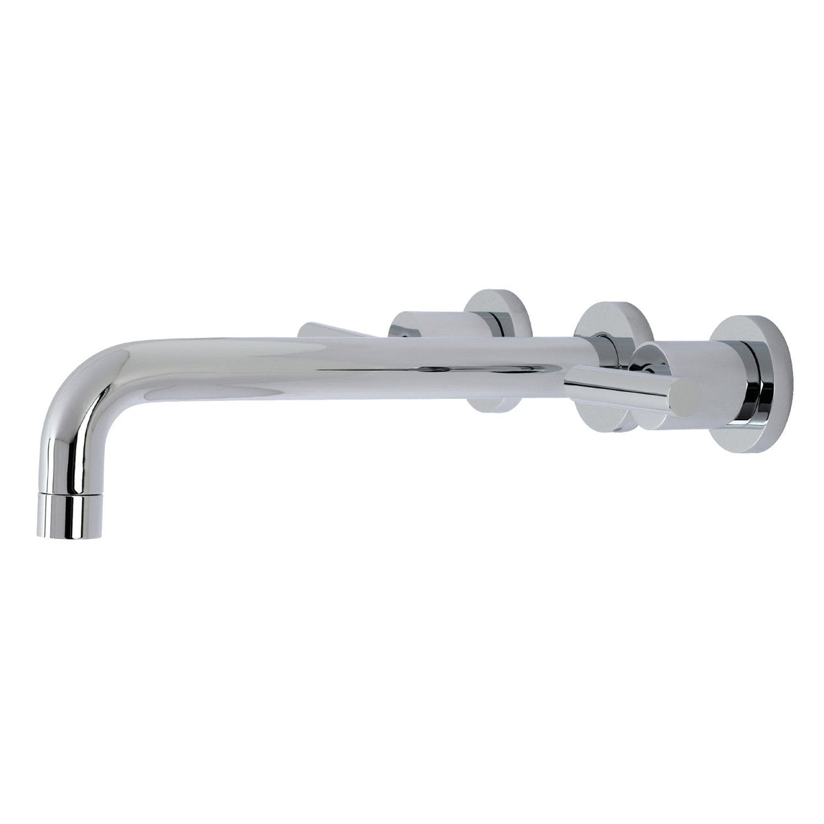 Manhattan Two-Handle Wall Mount Roman Tub Faucet in Polished Chrome