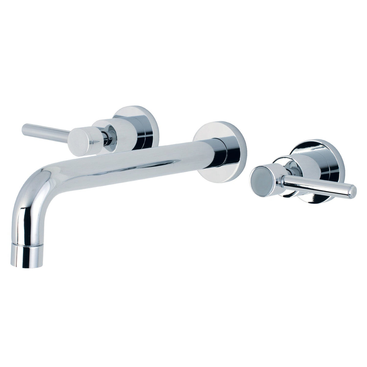 Concord Two-Handle Wall Mount Roman Tub Faucet in Polished Chrome
