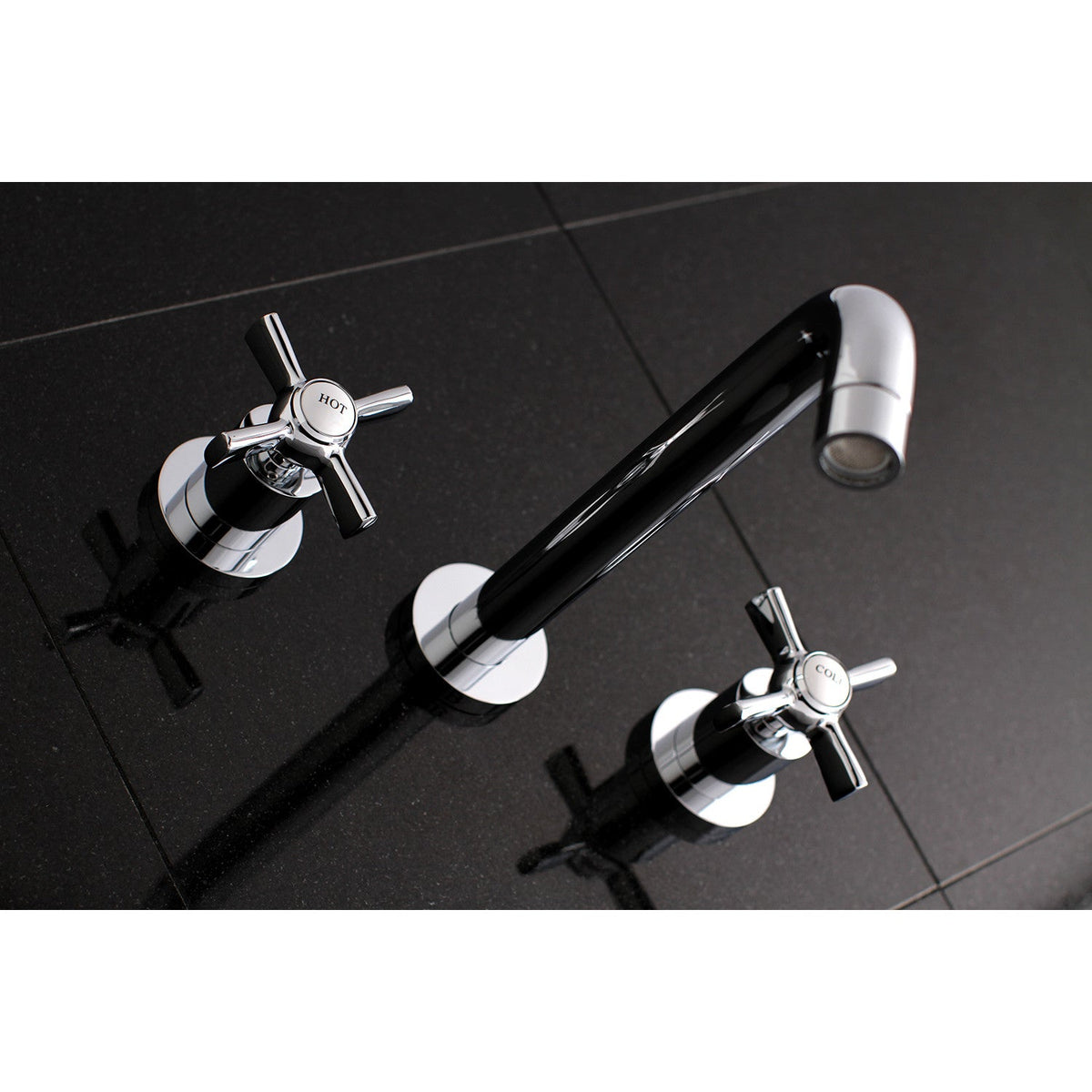 Millennium Two-Handle Wall Mount Roman Tub Faucet in Polished Chrome