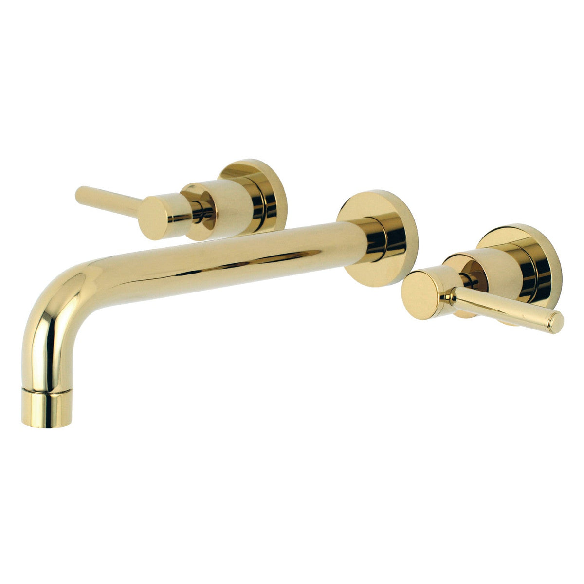 Concord Two-Handle Wall Mount Roman Tub Faucet in Polished Brass