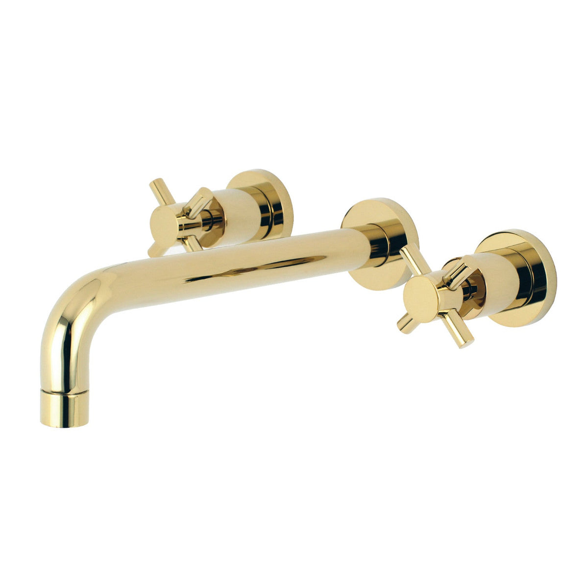 Concord Two-Handle Wall Mount Roman Tub Faucet in Polished Brass