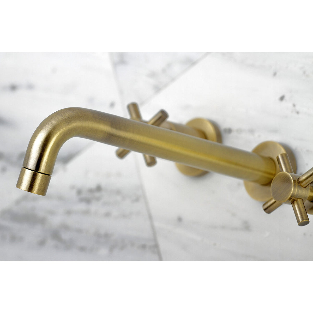 Concord Two-Handle Wall Mount Roman Tub Faucet in Antique Brass