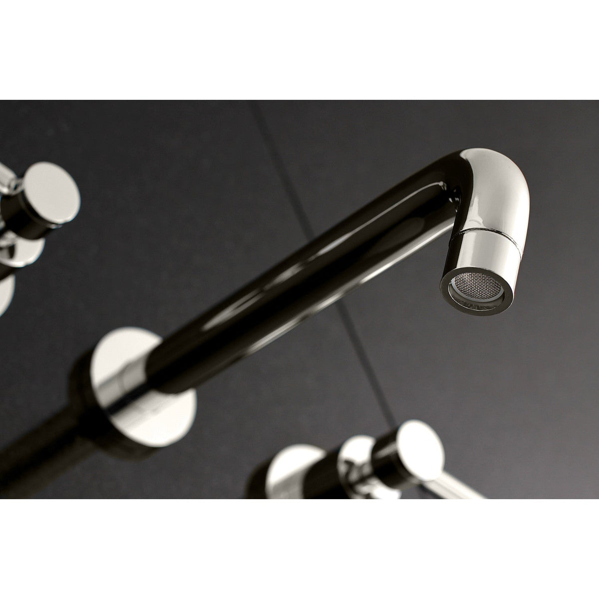 Concord Two-Handle Wall Mount Roman Tub Faucet in Polished Nickel